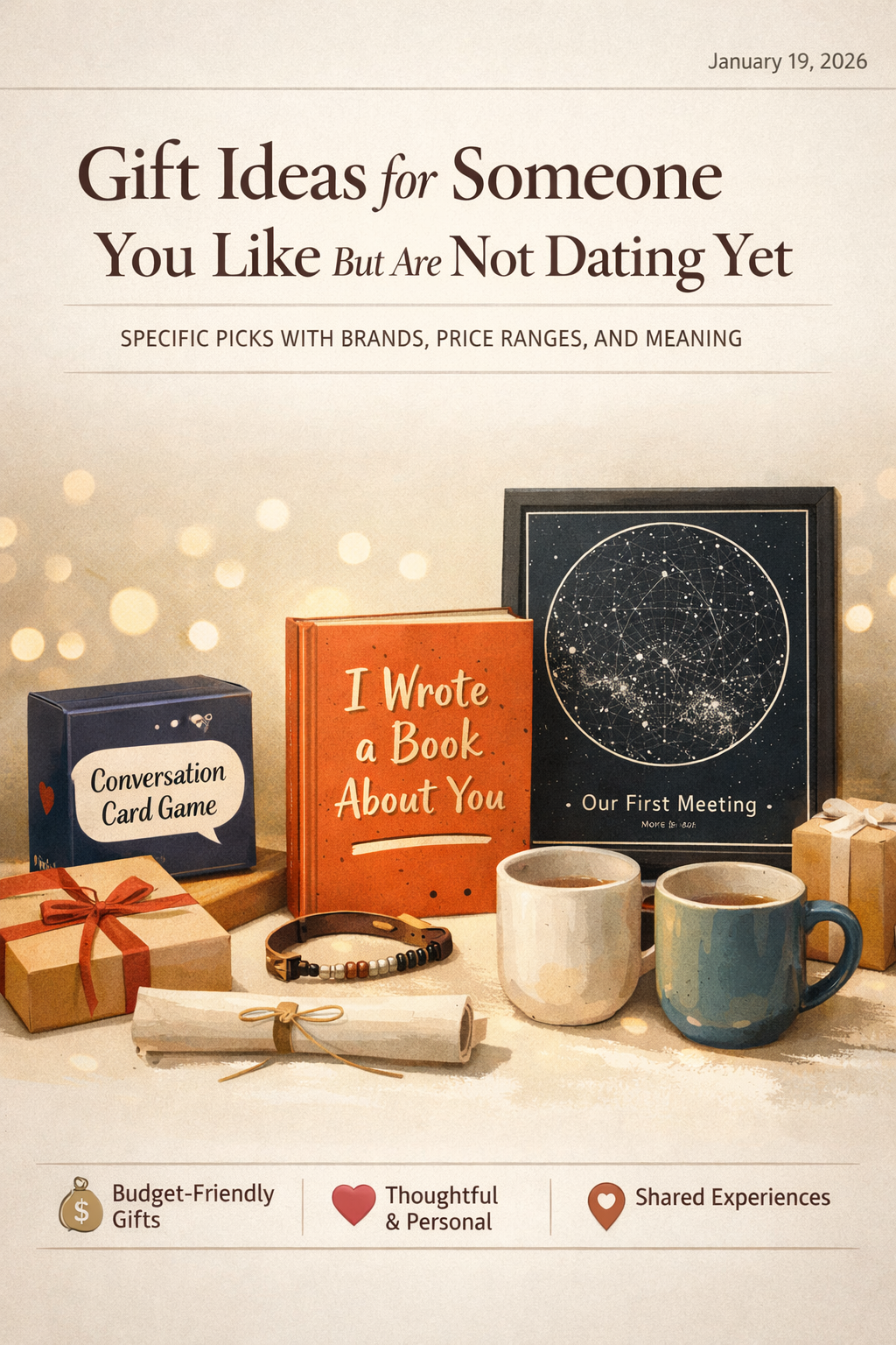 Gift Ideas for Someone You Like But Are Not Dating Yet: Specific Picks with Brands, Price Ranges, and Meaning